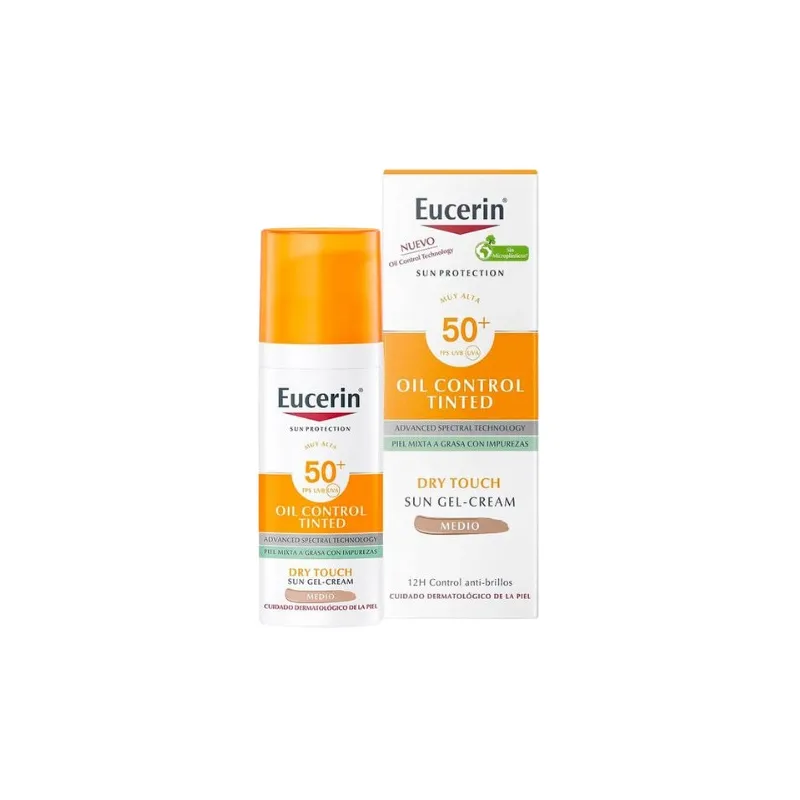 Eucerin Sun oil control FPS 50+ tono medio, 50 ml
