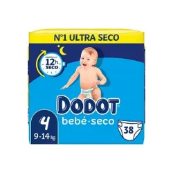 Dodot bebé seco talla 4, 38 pañales