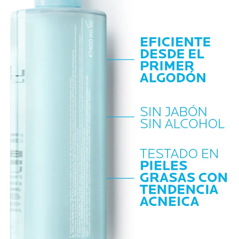 La Roche-Posay Effaclar Agua Micelar Ultra, 400ml. La Roche-Posay Effaclar Agua Micelar Ultra, 400ml.