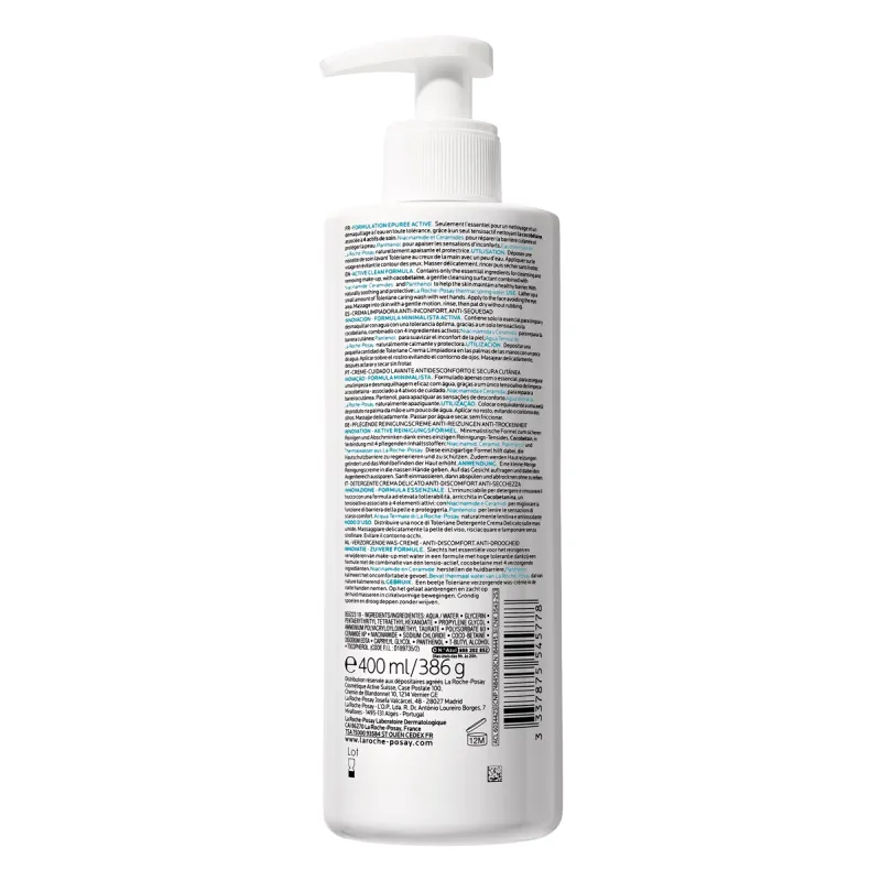 La Roche-Posay Toleriane Crema Limpiadora, 400ml. La Roche-Posay Toleriane Crema Limpiadora, 400ml.