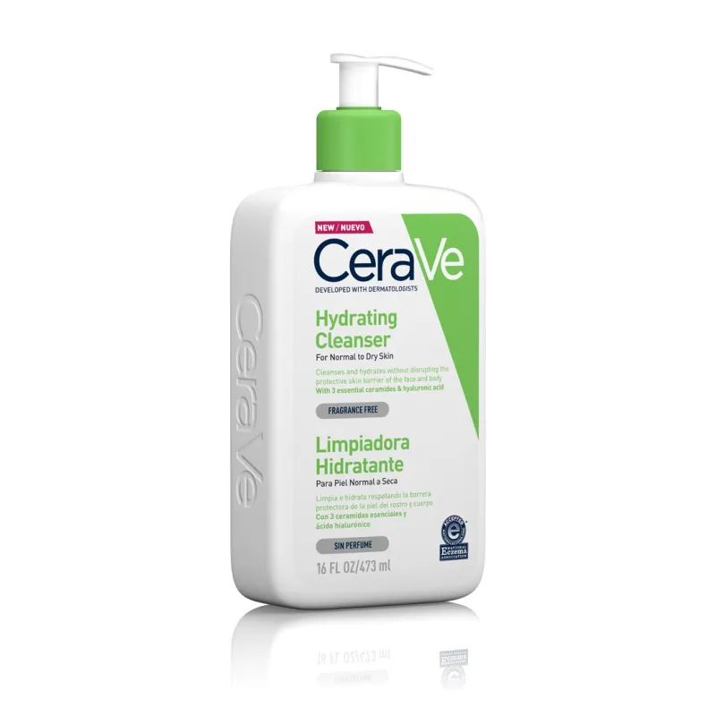 Cerave Limpiadora hidratante, 473ml.