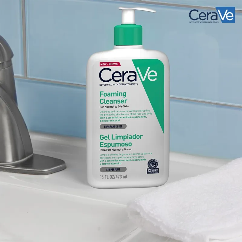 CeraVe Gel Limpiador Espumoso, 473ml. CeraVe Gel Limpiador Espumoso, 473ml.