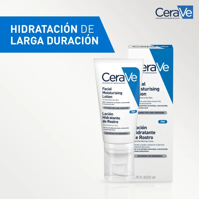 Cerave Loción Hidratante Facial, 52ml. Cerave Loción Hidratante Facial, 52ml.