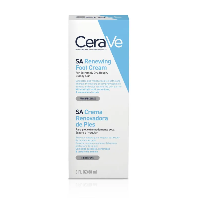 CeraVe SA Crema Renovadora de Pies, 88ml. CeraVe SA Crema Renovadora de Pies, 88ml.