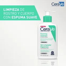 Cerave Gel limpiador espumoso, 236ml.