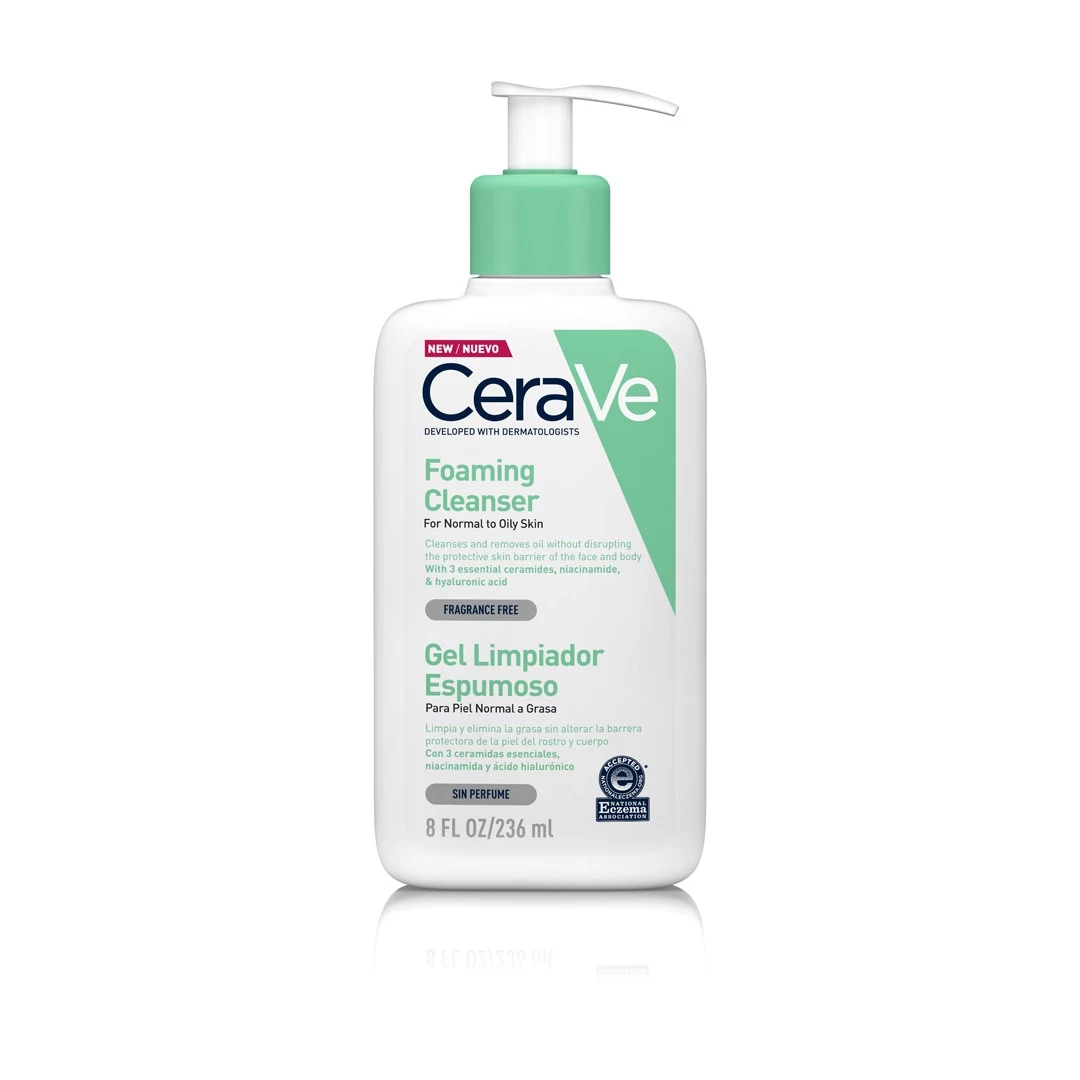 Cerave Gel limpiador espumoso, 236ml.