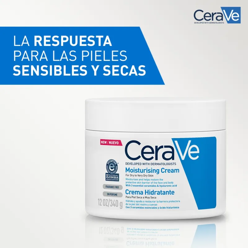 Cerave Crema Hidratante Piel Seca, 340 g. Cerave Crema Hidratante Piel Seca, 340 g.