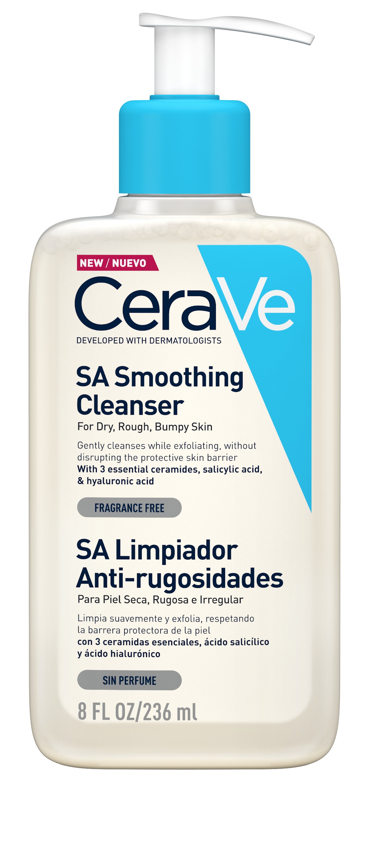 Cerave Limpiador Anti-rugosidades, 236ml.