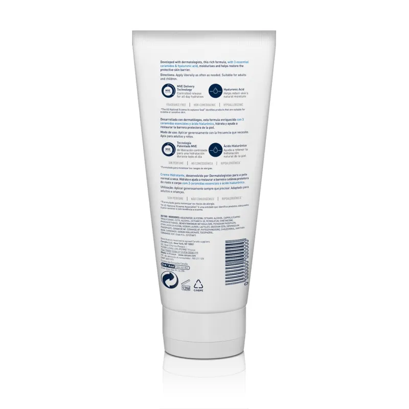 Cerave Crema Hidratante Piel Seca, 170g.