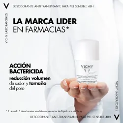 Vichy desodorante antitranspirante piel sensible, 50ml Vichy desodorante antitranspirante piel sensible, 50ml
