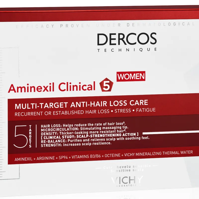 Vichy Dercos Aminexil Clinical 5 Mujer 21 monodosis Vichy Dercos Aminexil Clinical 5 Mujer 21 monodosis