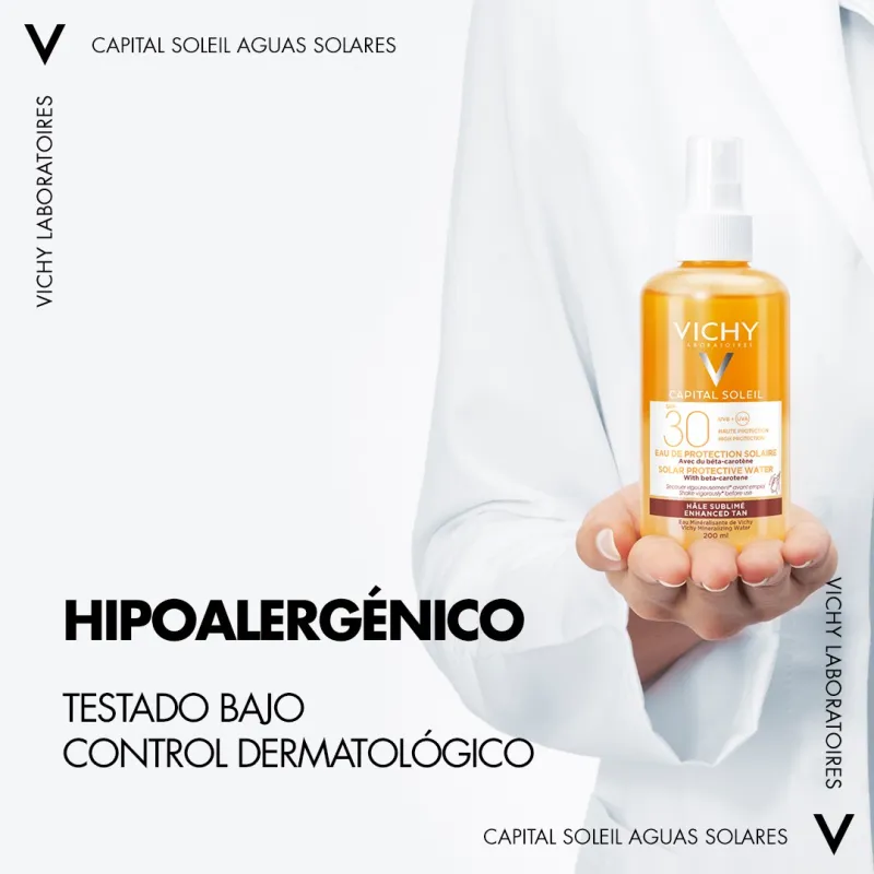 Vichy Ideal Soleil Agua de protección solar SPF30+ luminosidad, 200ml Vichy Ideal Soleil Agua de protección solar SPF30+ luminosidad, 200ml