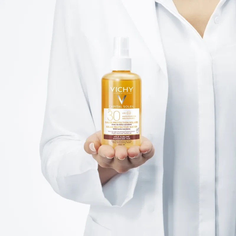 Vichy Ideal Soleil Agua de protección solar SPF30+ luminosidad, 200ml Vichy Ideal Soleil Agua de protección solar SPF30+ luminosidad, 200ml