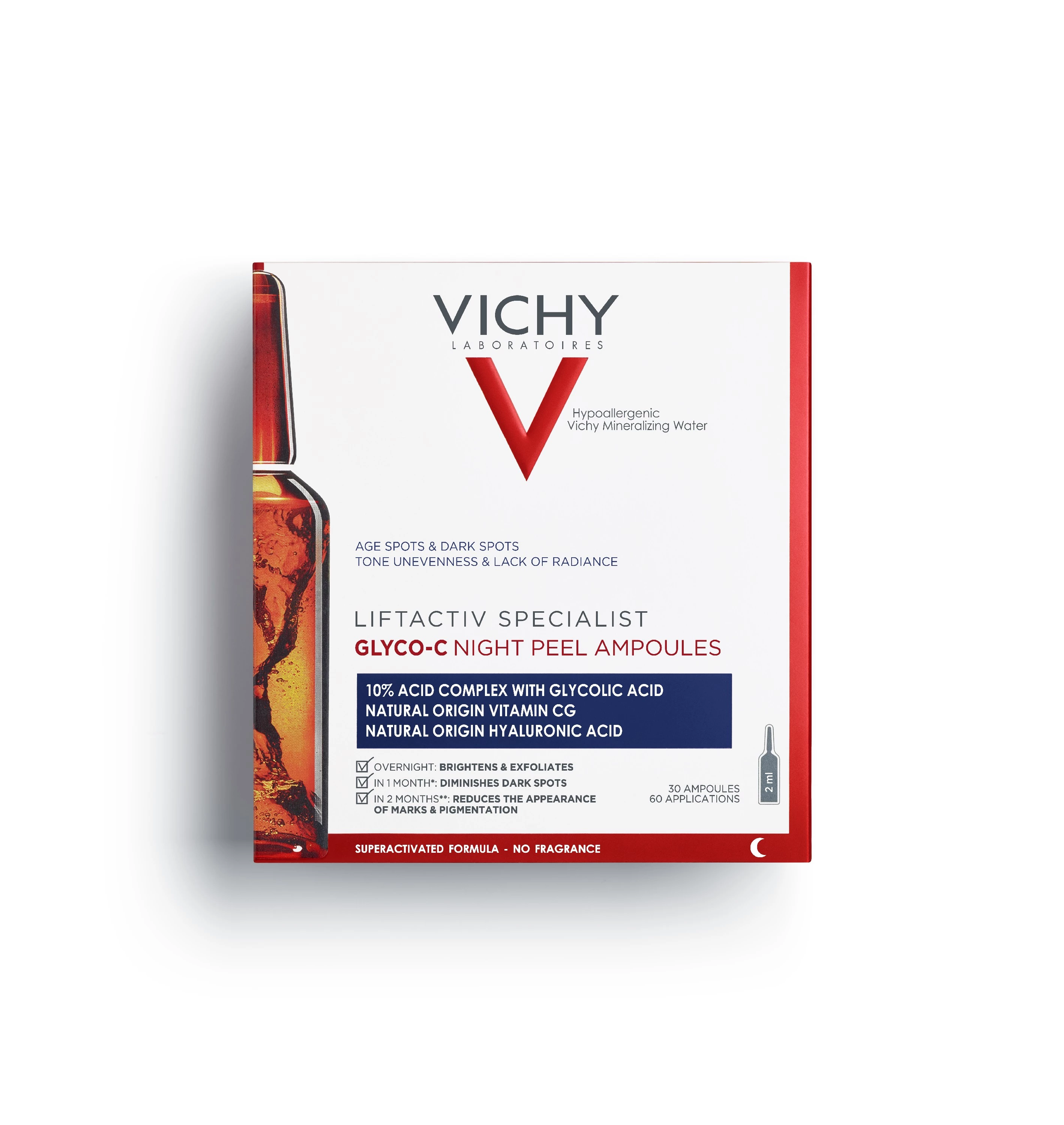 Vichy Liftactiv Glicólico, 10 Ampollas.