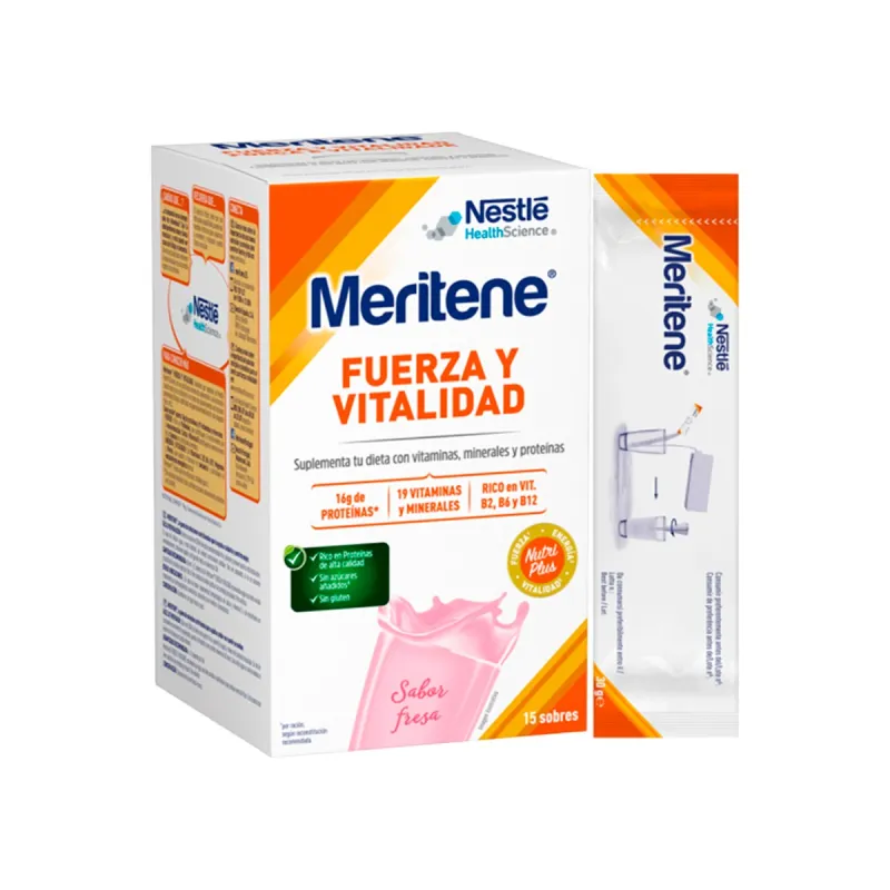 MERITENE  30 G 15 SOBRES FRESA