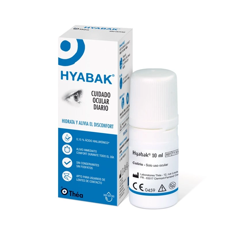 Hyabak colirio ojo seco ácido hialurónico, 10 ml