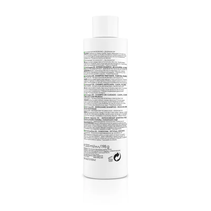 Dercos Champú Anti-caspa Cabello Seco, 200ml.