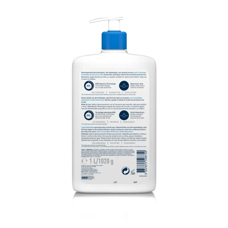 Cerave Loción Hidratante, 1l. Cerave Loción Hidratante, 1l.