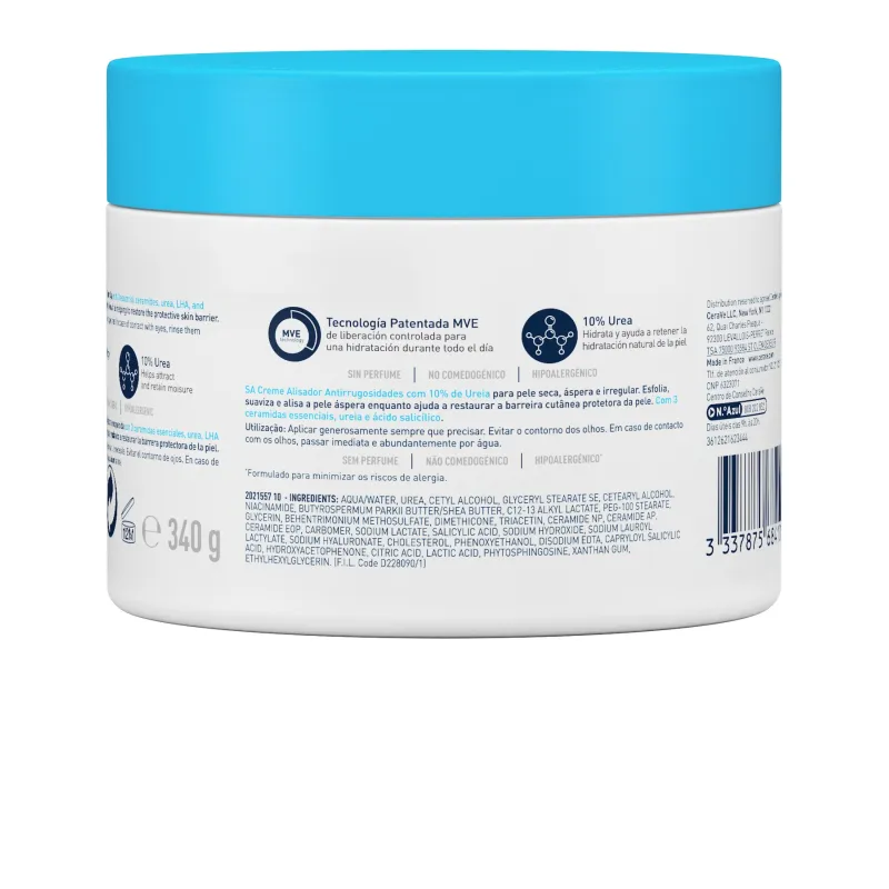Cerave SA Crema Alisadora Anti-rugosidades, 340gr. Cerave SA Crema Alisadora Anti-rugosidades, 340gr.
