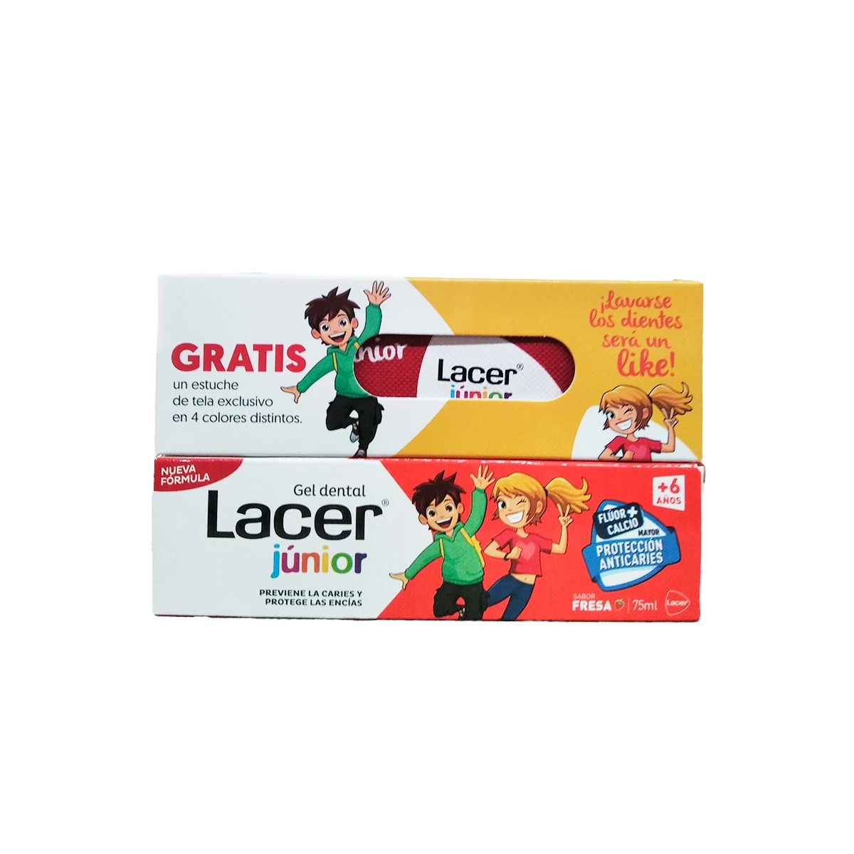 Lacer Junior Gel Dental Sabor Fresa, 75ml
