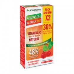 Arkovital acerola 1000 pack duplo, 40 comprimidos efervescentes