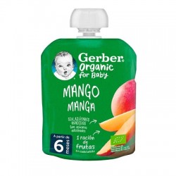 Gerber organic for baby puré de mango +6 meses, 90 g