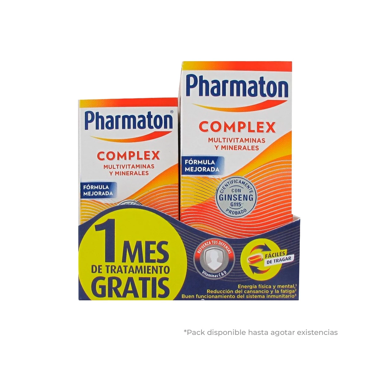 Pharmaton complex pack promocional, 66+34 cápsulas