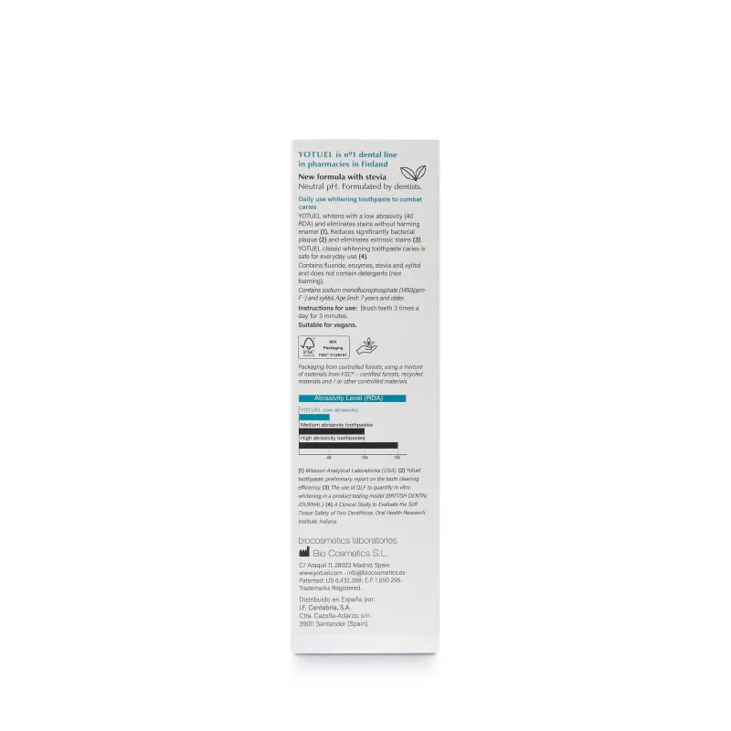 YOTUEL FARMA DENTIFRICO BLANQUEADOR 1 ENVASE 50 ML SABOR MENTA YOTUEL FARMA DENTIFRICO BLANQUEADOR 1 ENVASE 50 ML SABOR MENTA