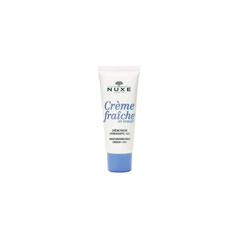 Nuxe Crème Fraîche de Beauté crema rica hidratante pieles secas 48H, 30 ml
