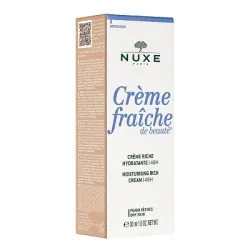 Nuxe Crème Fraîche de Beauté crema rica hidratante pieles secas 48H caja