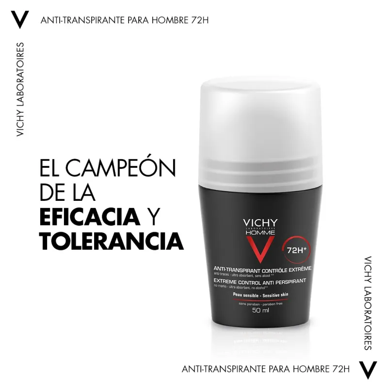 Vichy Homm Desodorante 72h, 50ml.