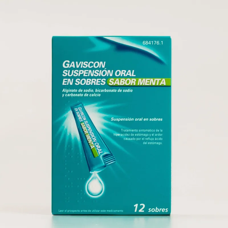 Gaviscon suspensión oral 12 sobres sabor menta