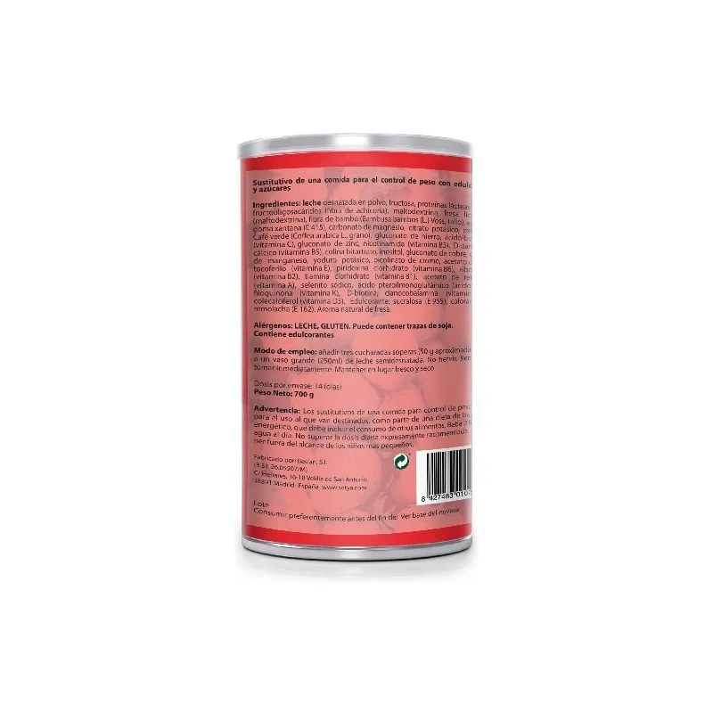 Sotya batido saciante fresa DORSO