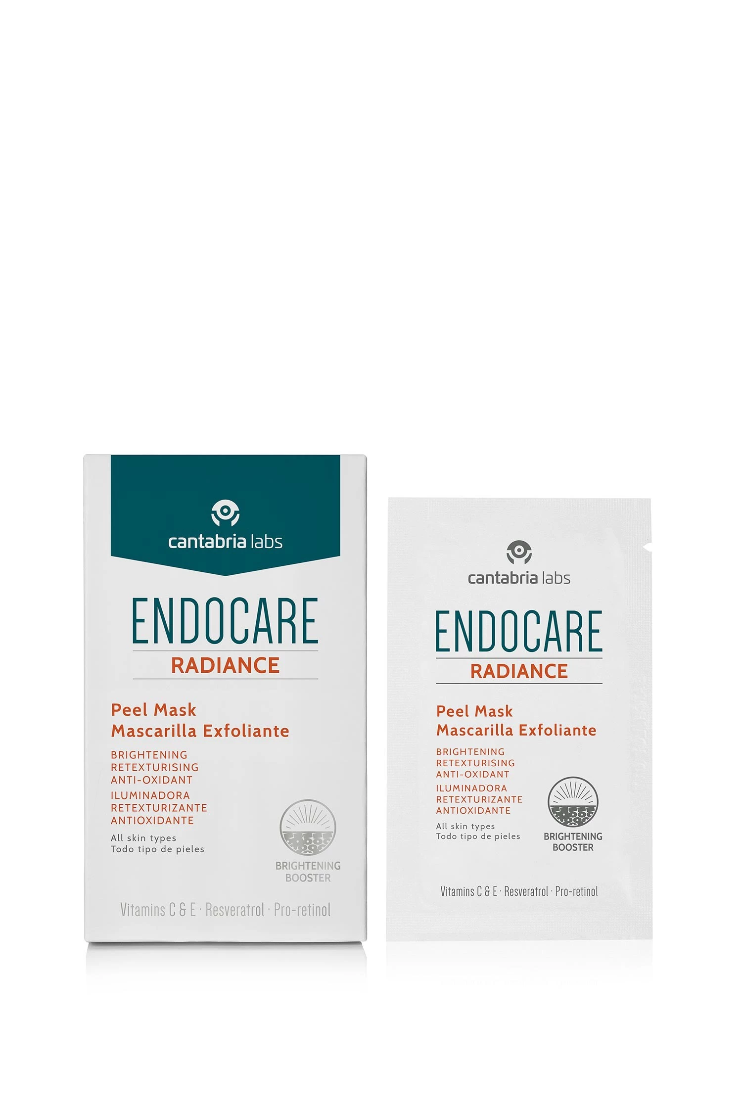 Endocare Radiance Peel Mask Mascarilla Exfoliante, 5 unidades