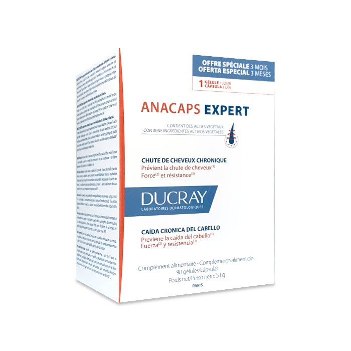 Ducray Anacaps Progressiv, 3x30 cápsulas.