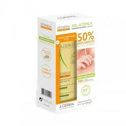 A-Derma Exomega control aceite ducha y baño oferta duplo, 2x500 ml