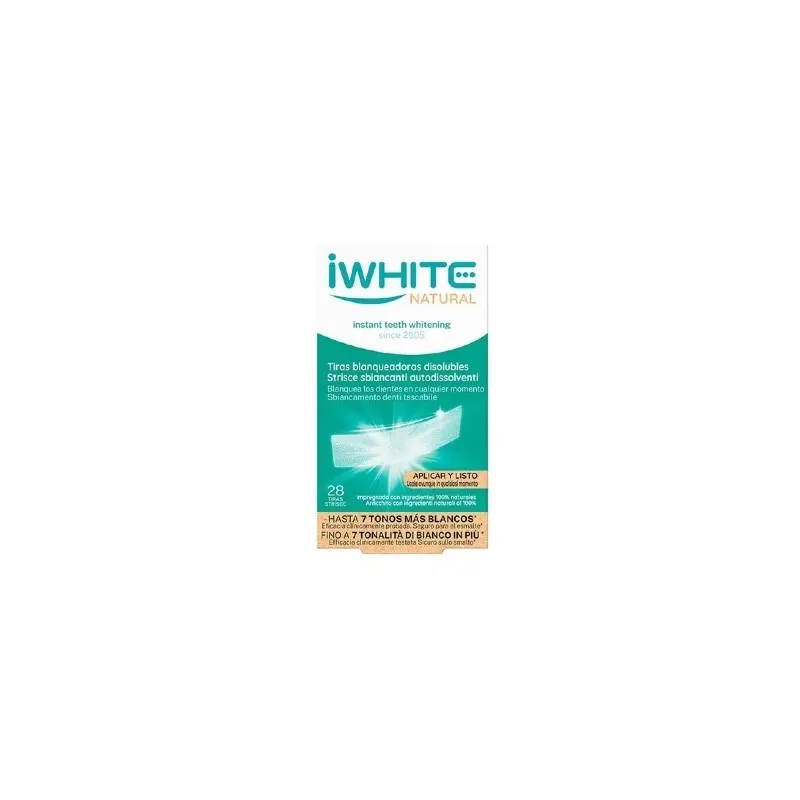 iWhite natural tiras blanqueadoras, 28 tiras disolubles iWhite natural tiras blanqueadoras, 28 tiras disolubles