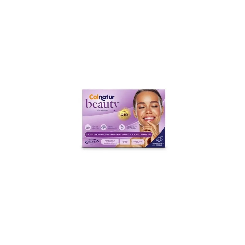 Colnatur beauty colágeno sabor frutos del bosque, 30 sticks