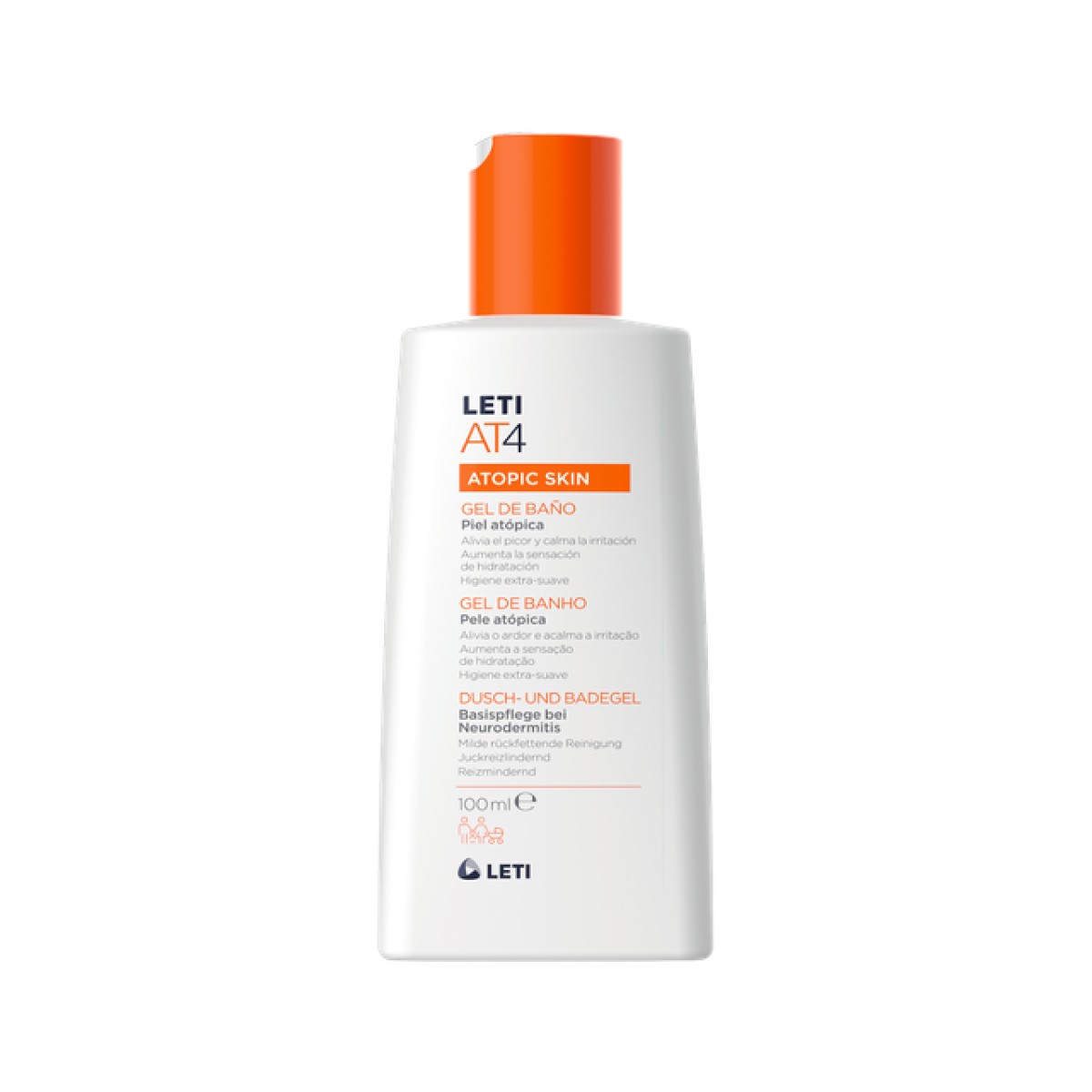 Leti AT-4 gel de baño, 100 ml