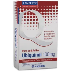 Lamberts Ubiquinol 100 mg. puro y activo, 60 cápsulas