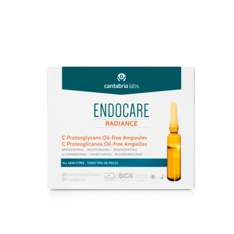Endocare Radiance C Proteoglicanos  Oil-free, 10 Ampollas.