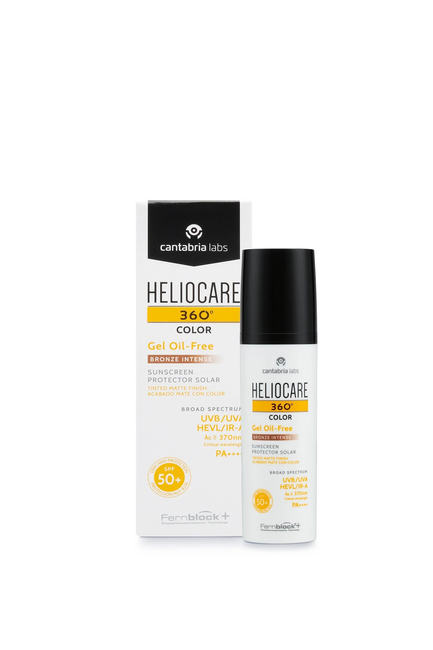 Heliocare 360º SPF50+ Gel Oil-Free Bronze Intense, 50ml.