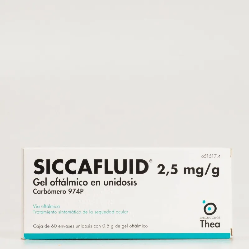Siccafluid 2,5mg/g gel oftálmico 60  unidosis