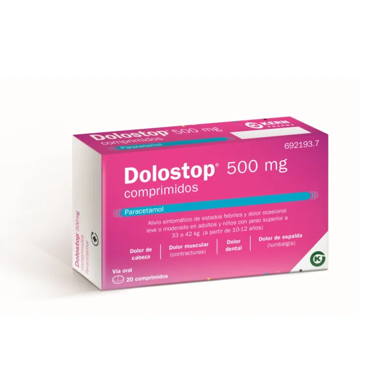 Dolostop, 20 comprimidos 500mg Dolostop, 20 comprimidos 500mg