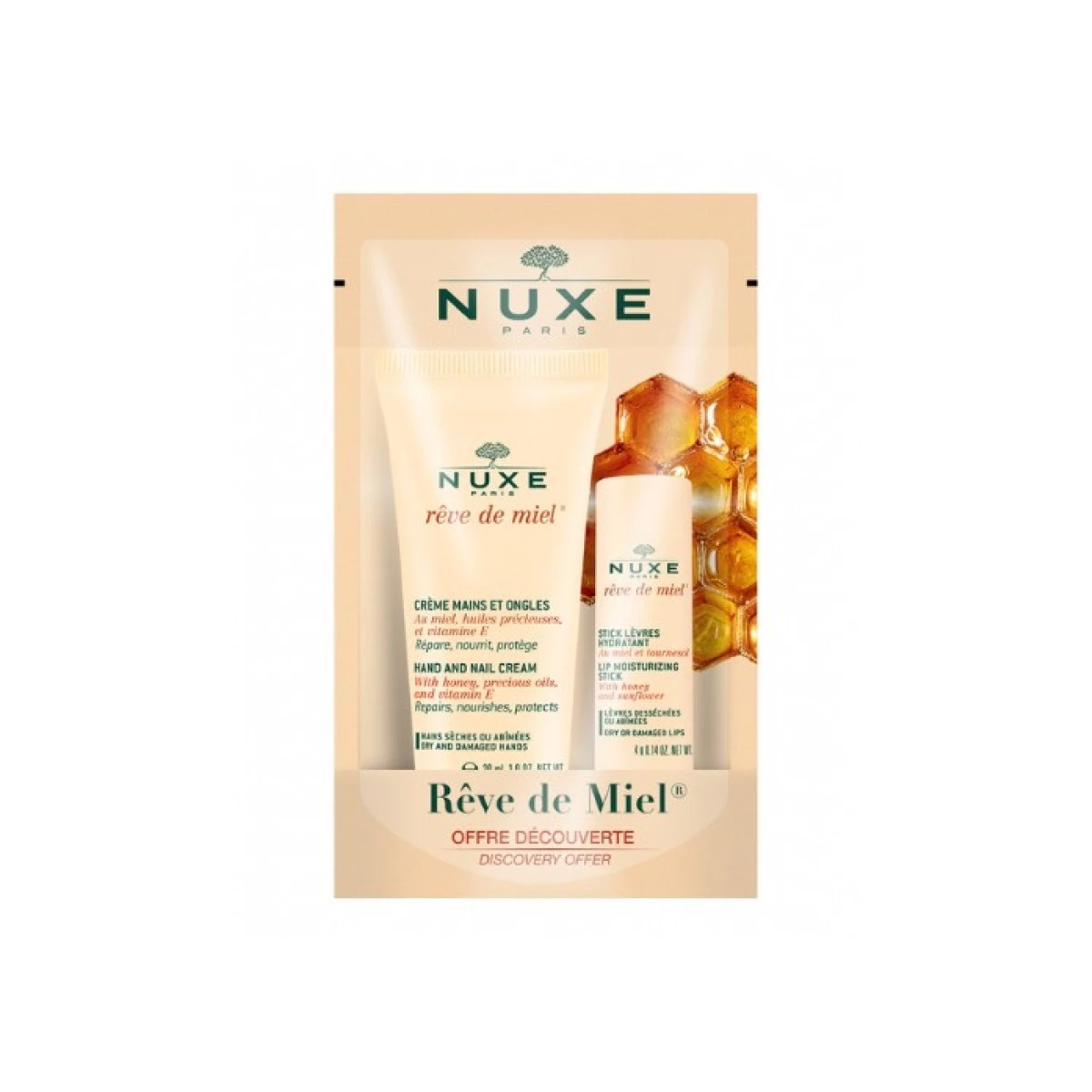 Nuxe Reve de Miel Oferta Crema de manos + labial, 30ml + 4g