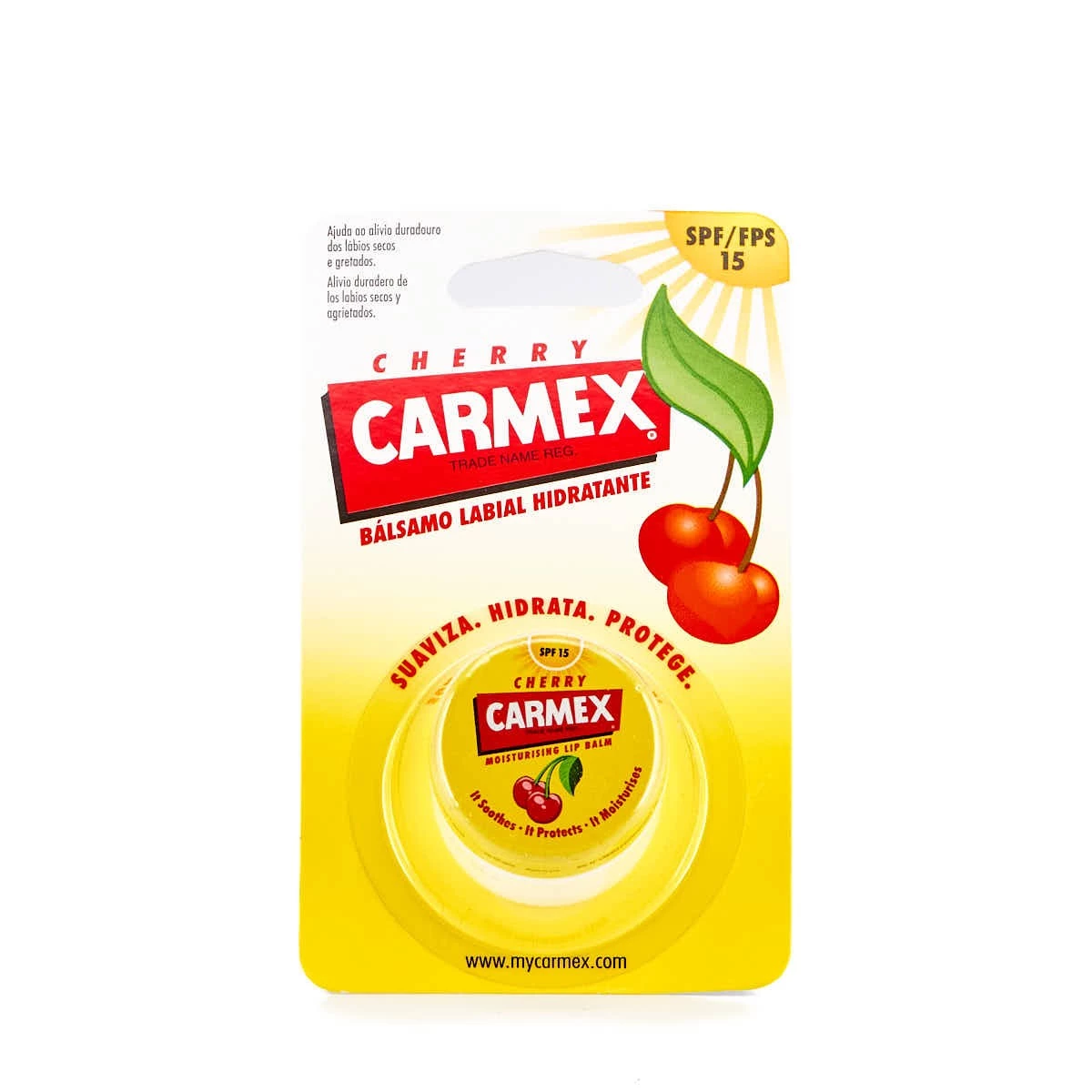 Carmex Cherry Balsamo Labial SPF15 Tarro, 7,5g