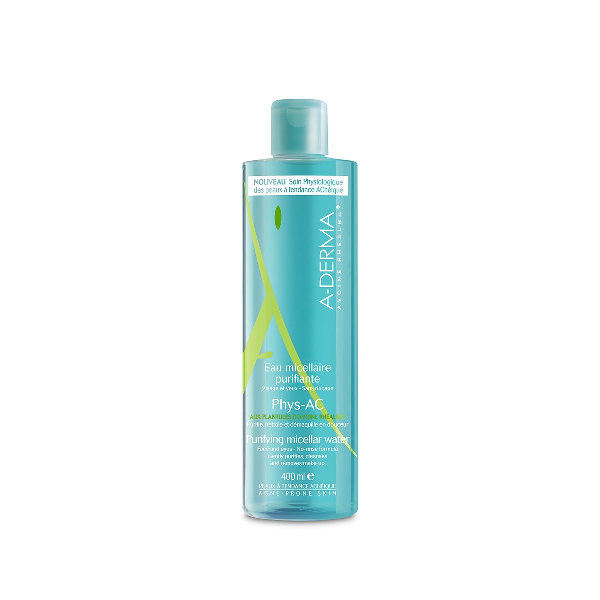 A-Derma Phys-AC agua micelar purificante, 400ml.