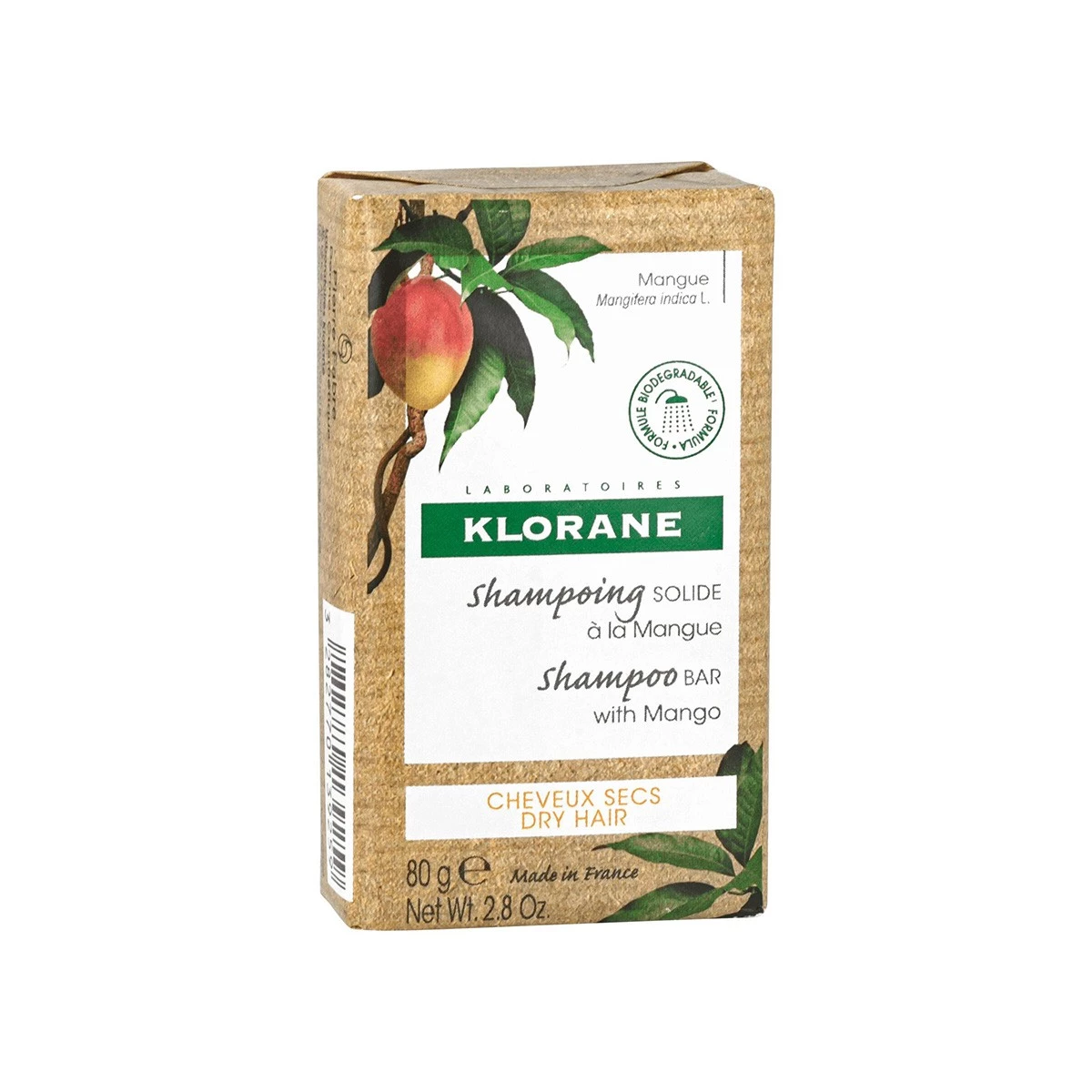 Klorane Champú sólido al mango, 80 g