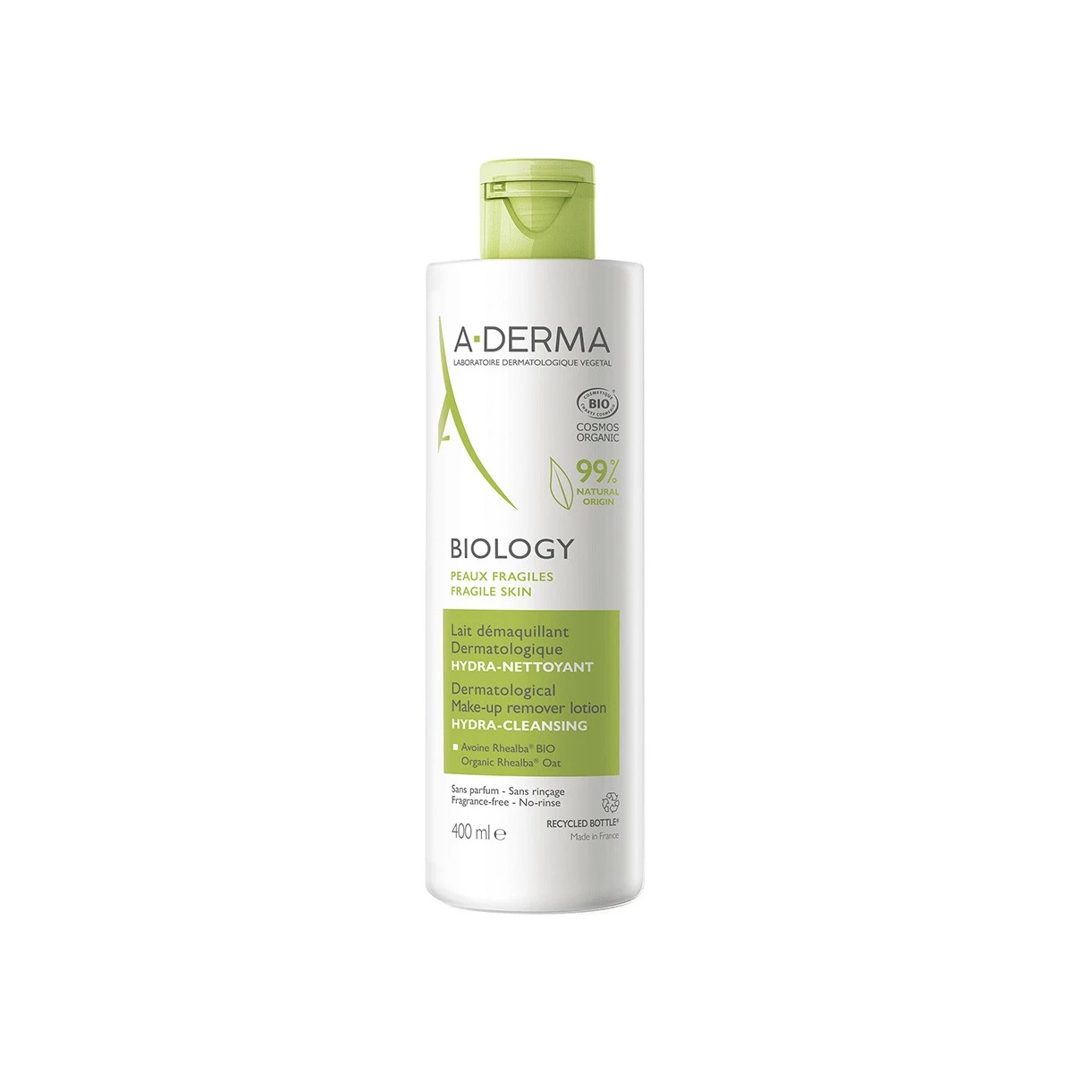 A-Derma Biology Leche desmaquillante, 400 ml