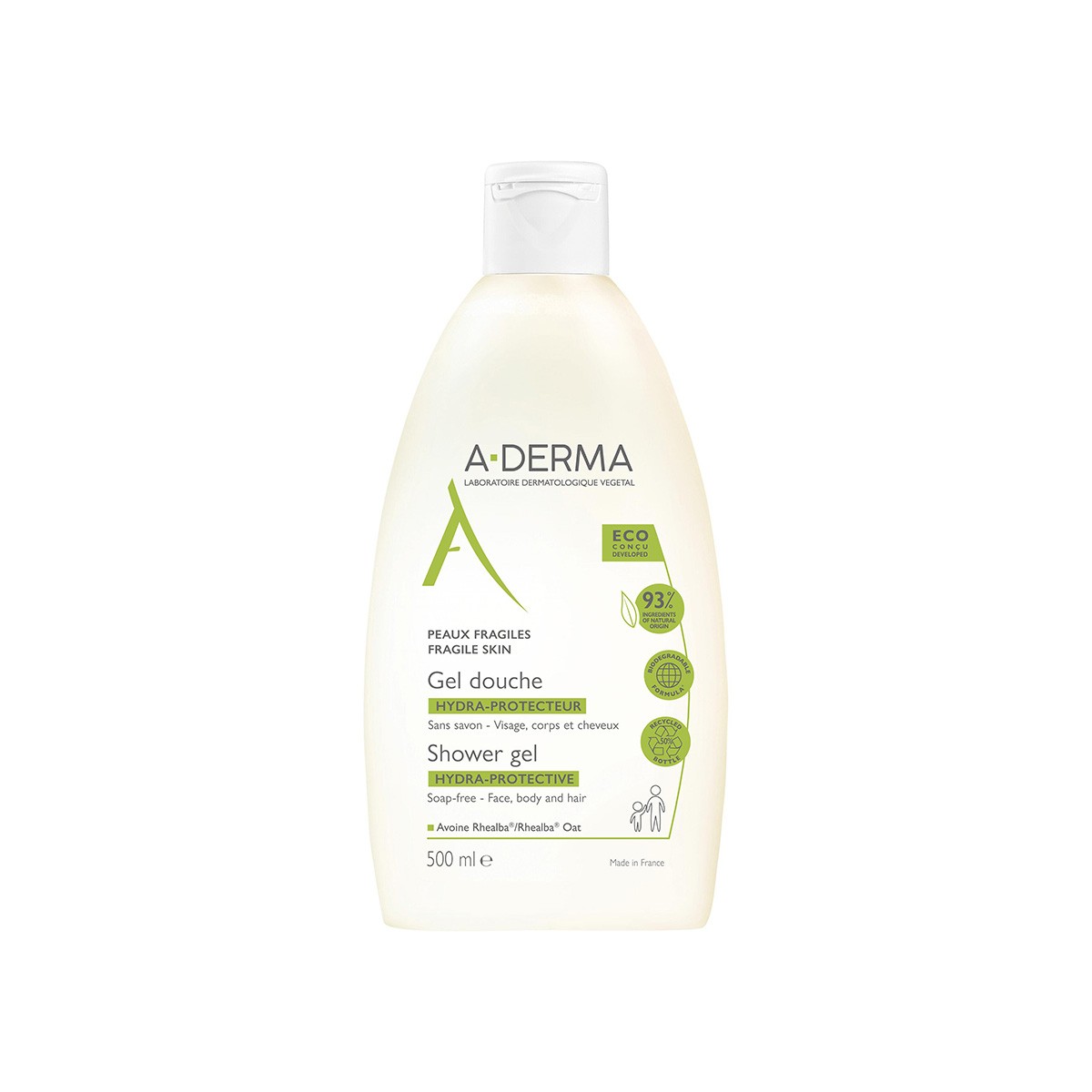 A-Derma del de Ducha hidraprotector, 500 ml